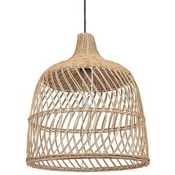 Foto van Beliani pangani - hanglamp-beige-rotan