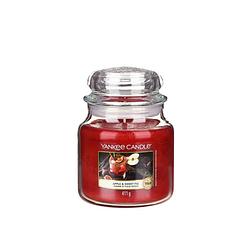 Foto van Yankee candle geurkaars medium apple & sweet fig - 13 cm / ø 11 cm