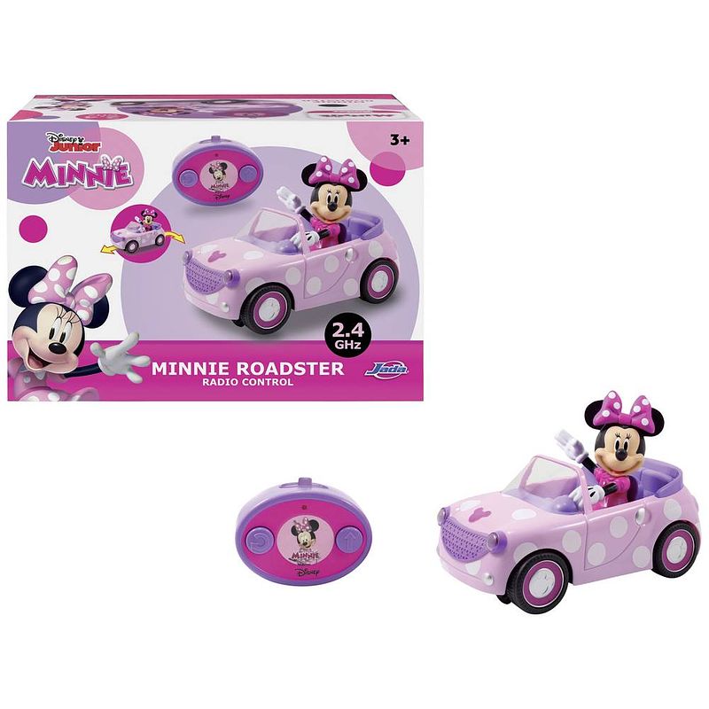 Foto van Jada toys 253074001onl minnie roadster rc modelauto voor beginners elektro straatmodel