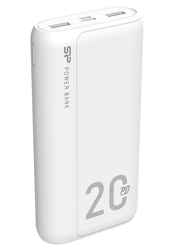 Foto van Siliconpower 20.000mah powerbank met snelladen ondersteuning - 2 x usb en 1 x usb-c - wit