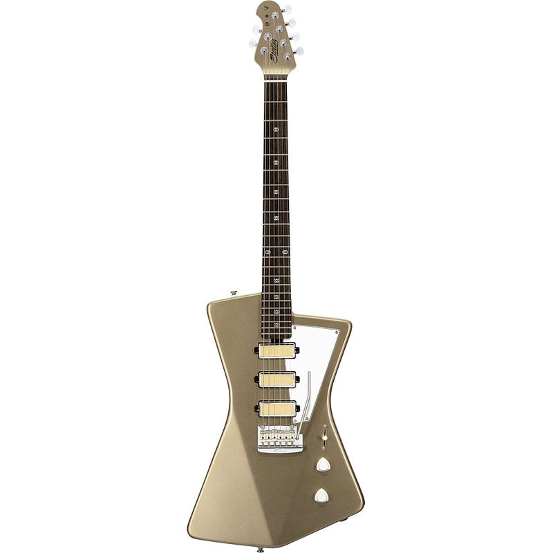 Foto van Sterling by music man st. vincent goldie cashmere elektrische gitaar met deluxe gigbag