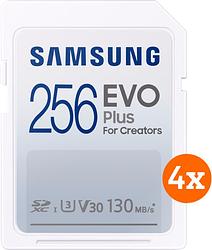 Foto van Samsung evo plus sdxc 256gb - quatro pack