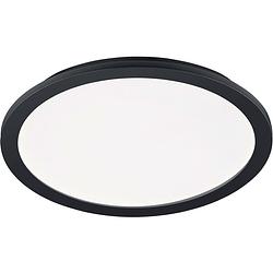 Foto van Led plafondlamp - badkamerlamp - trion camy - opbouw rond 22w - spatwaterdicht ip44 - dimbaar - warm wit 3000k - mat