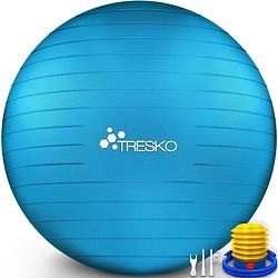 Foto van Yogabal blauw 75 cm, trainingsbal, pilates, gymbal