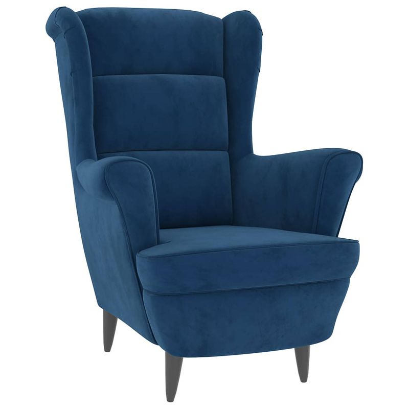 Foto van Vidaxl fauteuil fluweel blauw