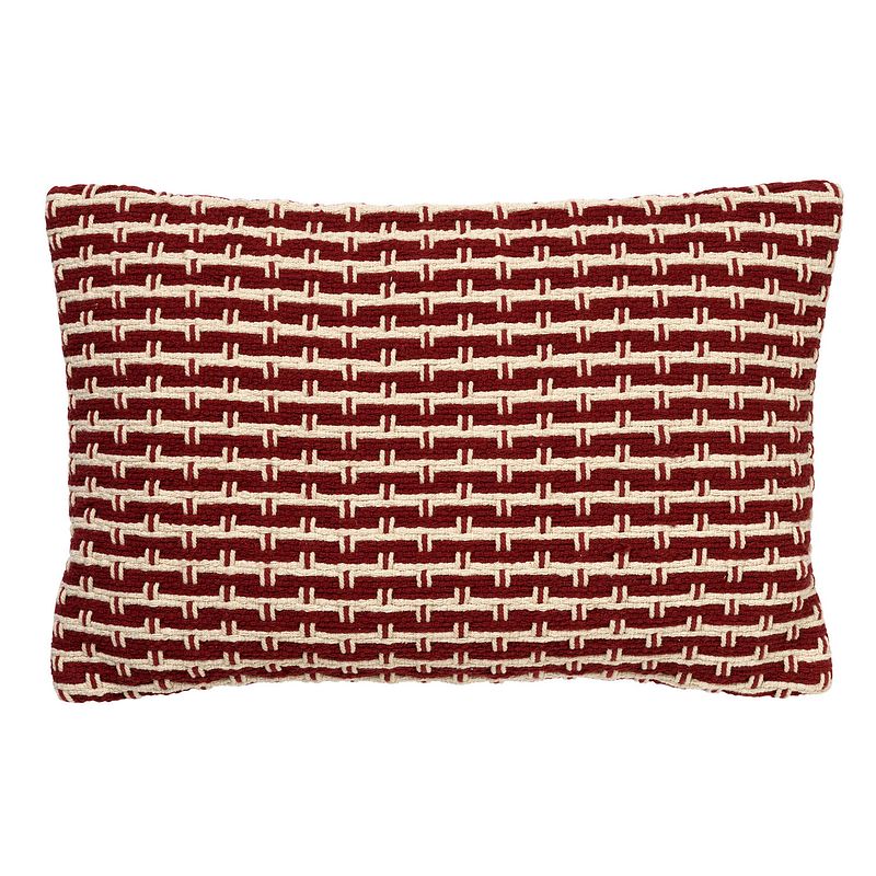 Foto van Dutch decor dana - kussenhoes van katoen merlot 40x60 cm - rood - rood