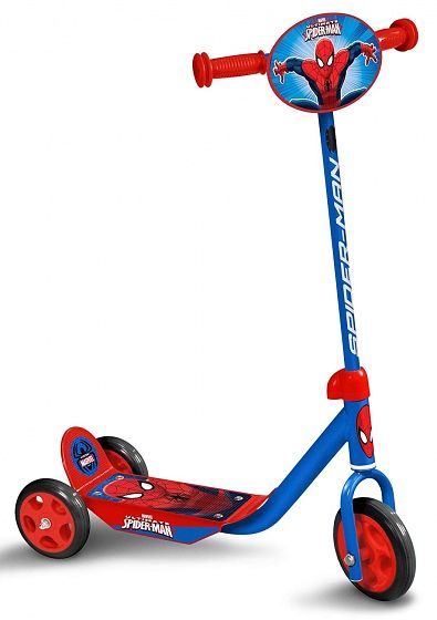 Foto van Marvel kinderstep spider-man 3-wiel kinderstep jongens voetrem blauw