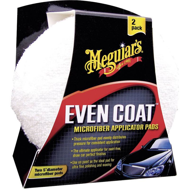 Foto van Meguiar's microfiber pads applicator 13 cm 2 stuks wit