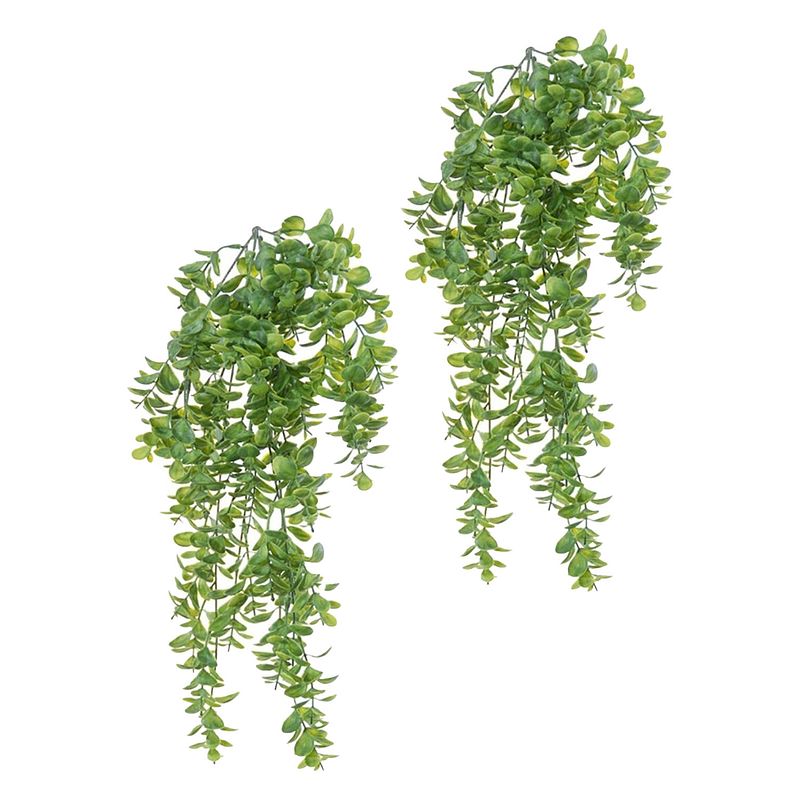 Foto van Louis maes kunstplanten - 2x - buxus - groen - hangende takken bos van 150 cm - kunstplanten