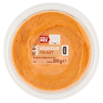 Foto van 3 voor € 6,00 | jumbo houmous pikant 200g aanbieding bij jumbo