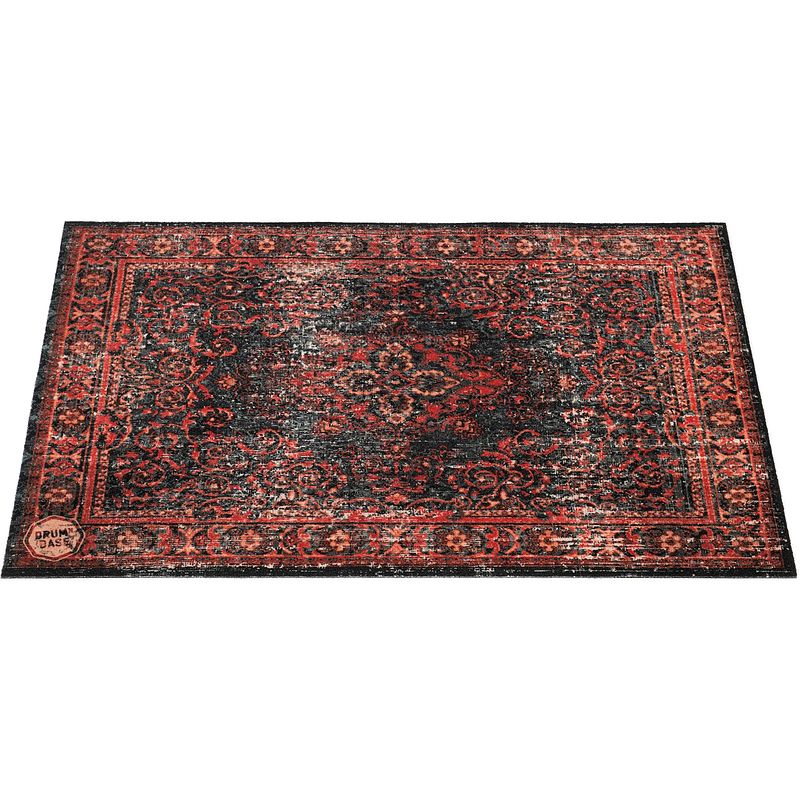 Foto van Drumnbase vp130-rbl vintage persian black red drum/stage mat 130 x 90 cm