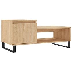 Foto van Vidaxl salontafel 100x50x45 cm bewerkt hout sonoma eikenkleurig