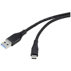 Foto van Renkforce usb-kabel usb 3.2 gen1 (usb 3.0 / usb 3.1 gen1) usb-c® stekker 2.00 m zwart pvc-mantel rf-4995176