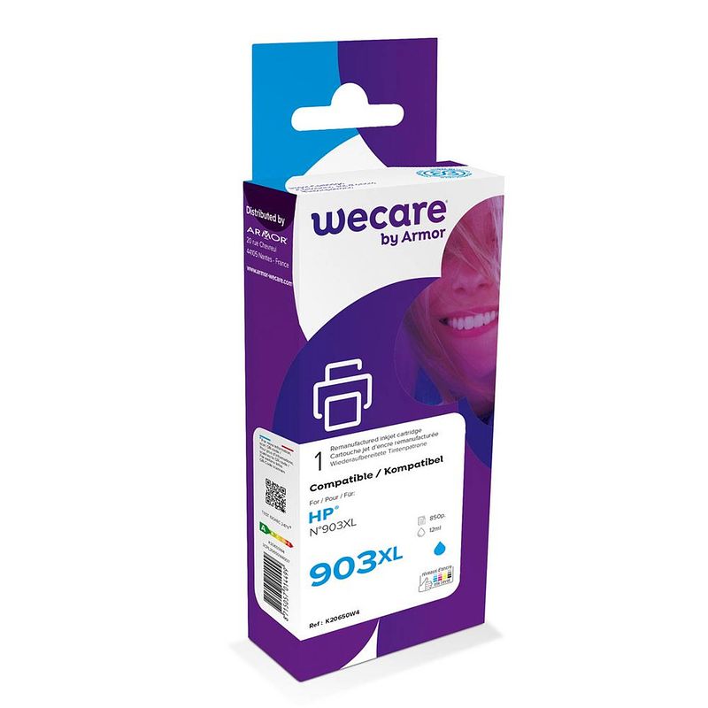 Foto van Wecare cartridge compatible met hp 903 xl cyaan