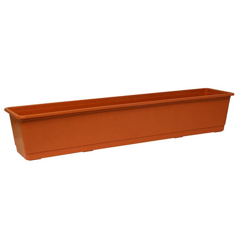 Foto van Plantenbak terracotta rechthoekig 80 x 17,5 x 14,5 cm - plantenbakken