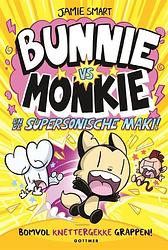 Foto van Bunnie vs monkie en de supersonische maki! - jamie smart - hardcover (9789025778422)