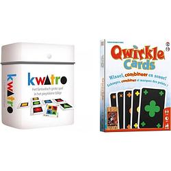 Foto van Spellenbundel - kaartspel - 2 stuks - kwatro & qwirkle kaartspel