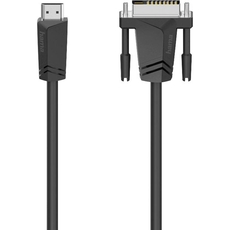 Foto van Hama hdmi / dvi adapterkabel hdmi-a stekker, dvi-d 18+1-polige stekker 1.50 m zwart 00205018 hdmi-kabel