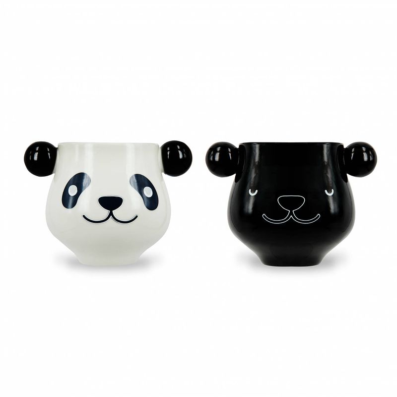 Foto van Thumbsup! mok panda verkleurend 283 ml keramiek zwart/wit