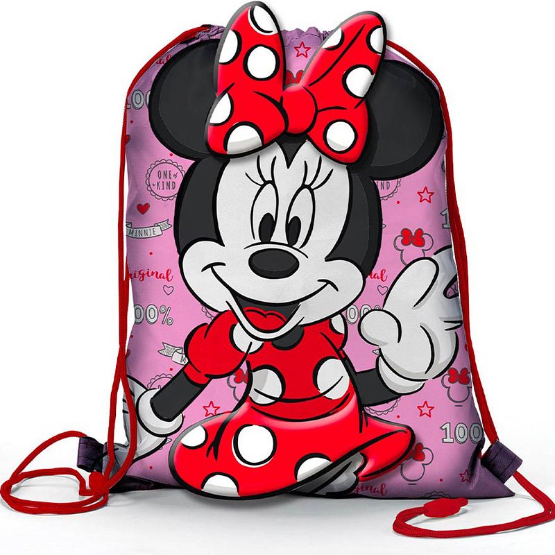 Foto van Disney minnie mouse gymbag strik - 36,5 x 31,5 cm - polyester
