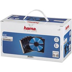 Foto van Hama cd doosje slim 50-pack audio accessoire transparant