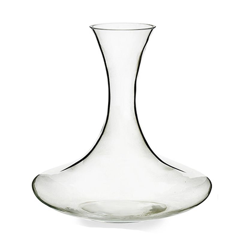 Foto van Arte regal wijn karaf / decanteer schenkkan - glas - 1,4 liter - 22 x 23 cm - wijn laten luchten - decanteerkaraf