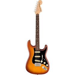 Foto van Fender american performer timber stratocaster honey burst elektrische gitaar met deluxe gigbag