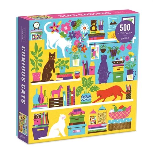 Foto van Curious cats 500 piece puzzle - puzzel;puzzel (9780735366503)