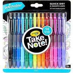 Foto van Crayola - take note! washable gel pennen - 14 stuks
