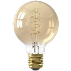 Foto van Calex - led lamp - globe - filament g80 - e27 fitting - dimbaar - 4w - warm wit 2100k - goud