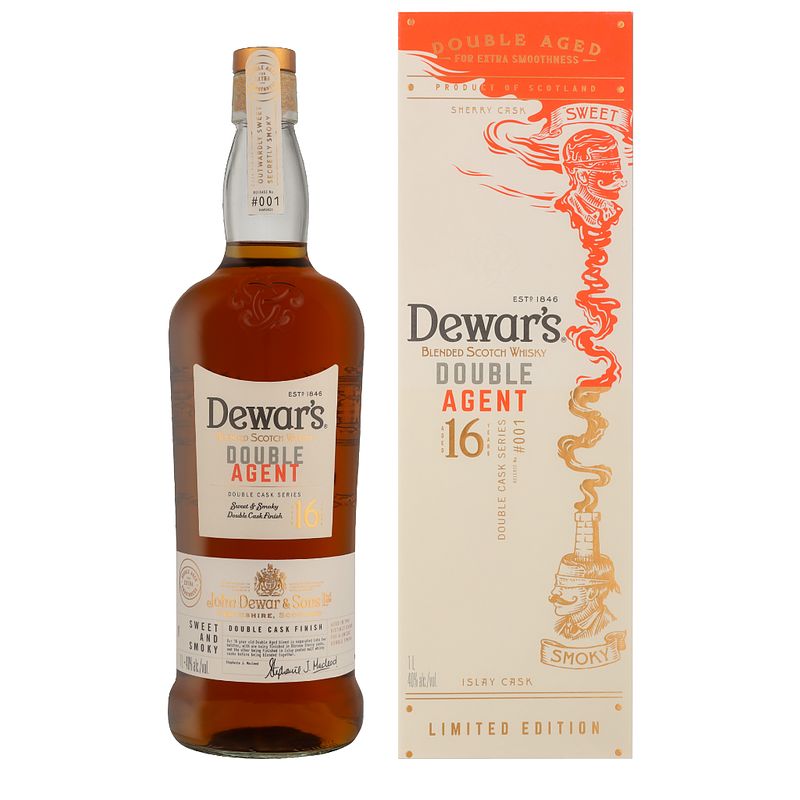 Foto van Dewar'ss 16 years double special edition 1ltr whisky + giftbox