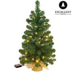 Foto van Kerstboom excellent trees® led jarbo green 90 cm met verlichting - luxe uitvoering - 80 lampjes
