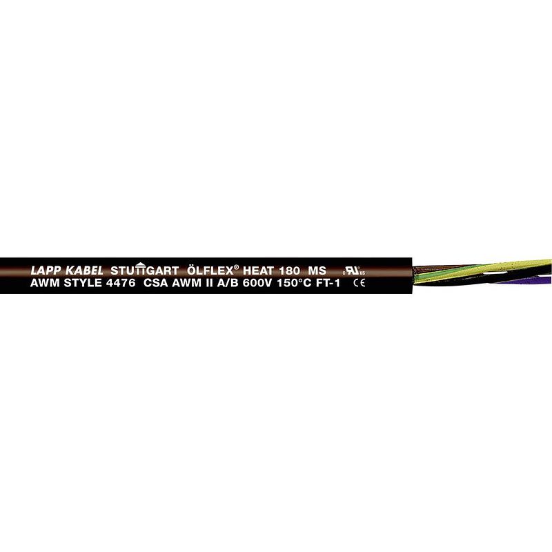 Foto van Lapp ölflex® heat 180 ms hoge-temperatuur-kabel 5 g 0.50 mm² zwart 466033-100 100 m