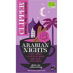 Foto van Clipper arabian nights cinnamon cloves & rose organic infusion 20 stuks 40g bij jumbo