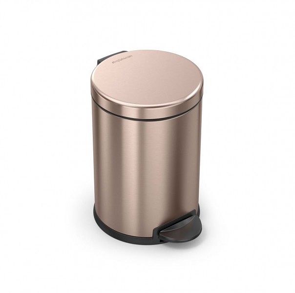 Foto van Simplehuman afvalemmer rond 4,5 liter (roze goud)