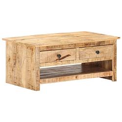 Foto van Vidaxl salontafel 88x50x38 cm ruw mangohout