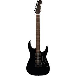 Foto van Charvel mj series dk24 hsh 2pt w black elektrische gitaar met hardshell gigbag