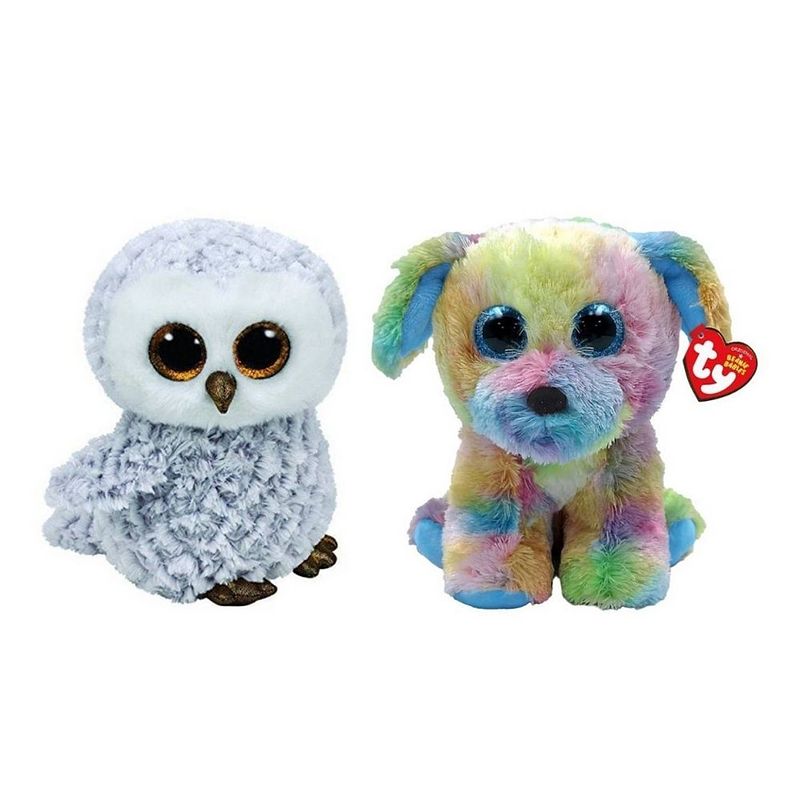 Foto van Ty - knuffel - beanie boo's - owlette owl & max dog