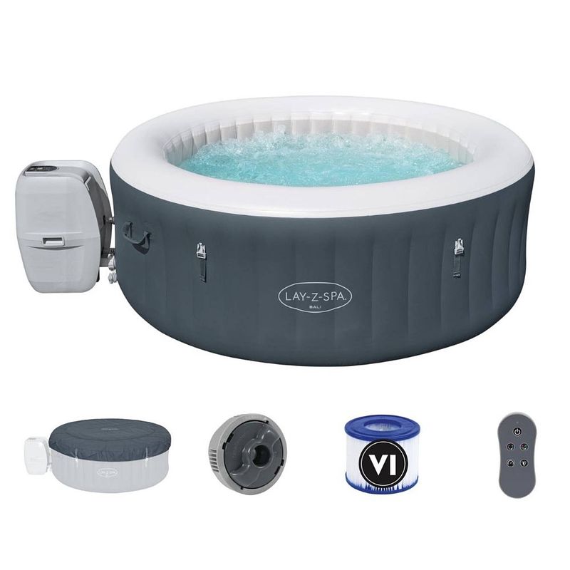 Foto van Bestway - jacuzzi - lay-z-spa - bali - opblaasbaar - bubbelbad - incl. toebehoren - ø180cm