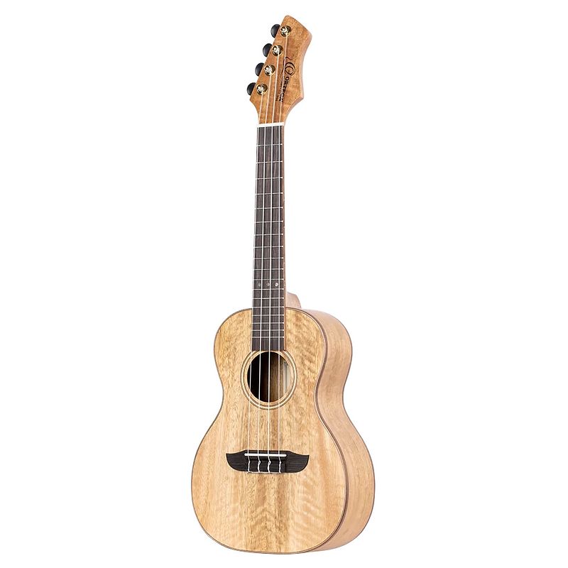 Foto van Ortega rumg-l horizon series left-handed concert ukulele natural linkshandige concert ukelele met gigbag