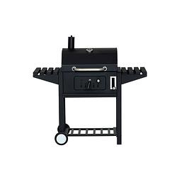 Foto van Mustang avalon 2 houtskool barbecue - 128 x 62 x 124 cm - zwart - 28.5 kg - barbecue