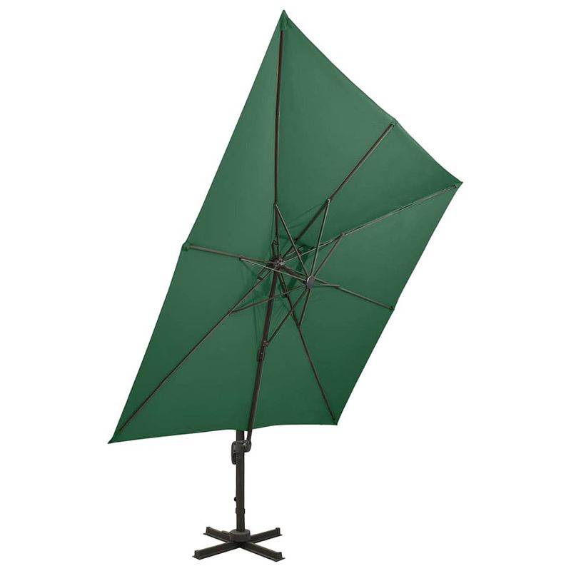 Foto van The living store parasol - groen - 300x300x258 cm - uv-beschermend polyester