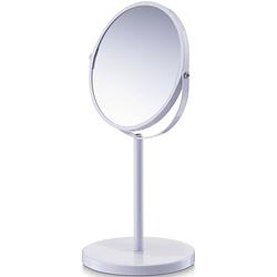 Foto van Witte make-up spiegel rond vergrotend 15 x 26 cm - make-up spiegeltjes