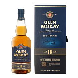 Foto van Glen moray 18 years 70cl whisky + giftbox