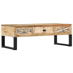 Foto van Vidaxl salontafel 110x50x38 cm massief mangohout