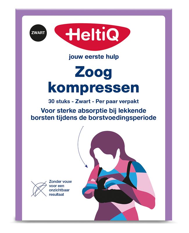 Foto van Heltiq zoogkompressen zwart