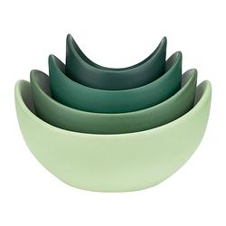 Foto van Krumble kommenset - set van 4 - keramiek - groen
