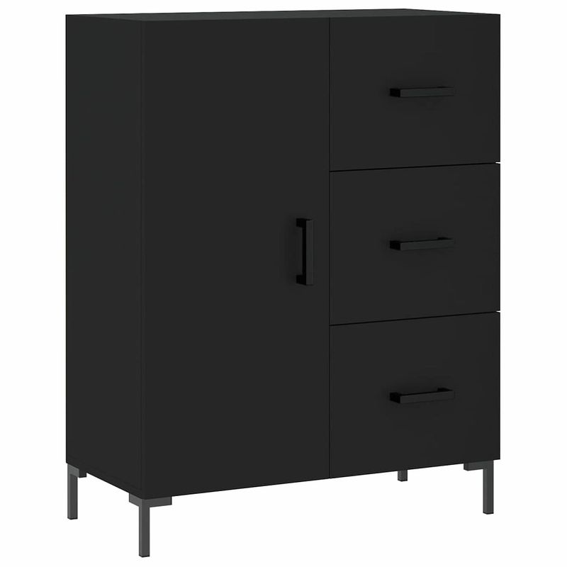 Foto van Vidaxl dressoir 69,5x34x90 cm bewerkt hout zwart