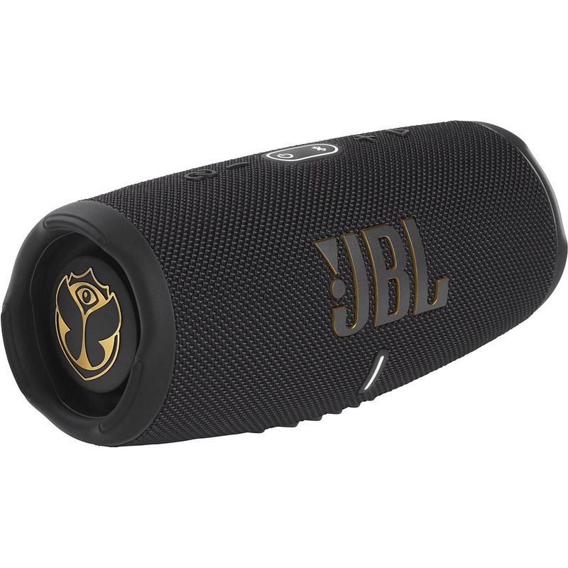 Foto van Jbl charge 5 zwart - draagbare bluetooth speaker - tomorrowland edition