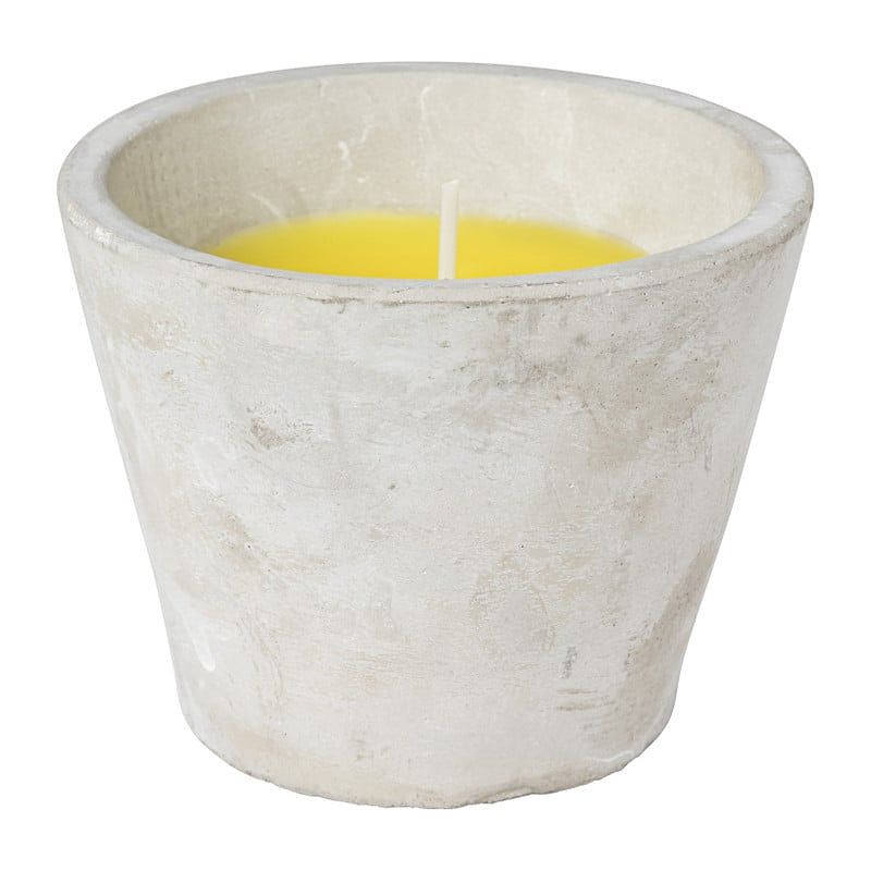 Foto van Citronella kaars luuk - cement potje - ø10x8 cm